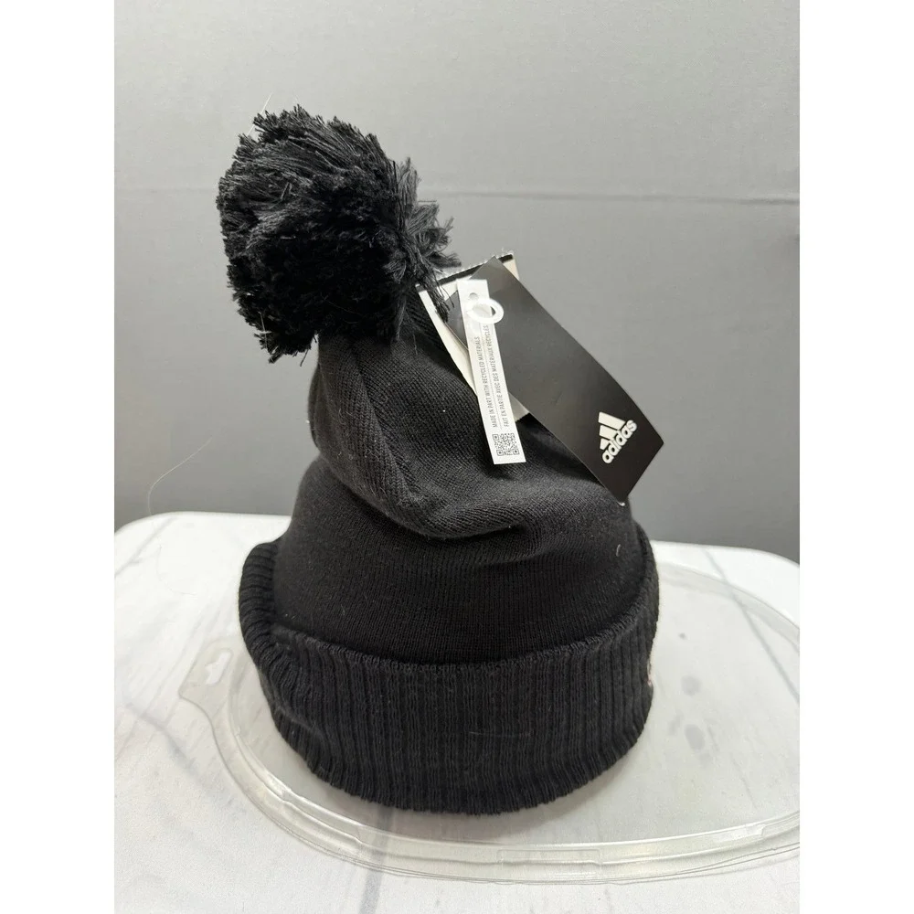 Adidas Beanie Unisex Black Ohio Valley Conference OVC Cuffed Pom‎ OSFM